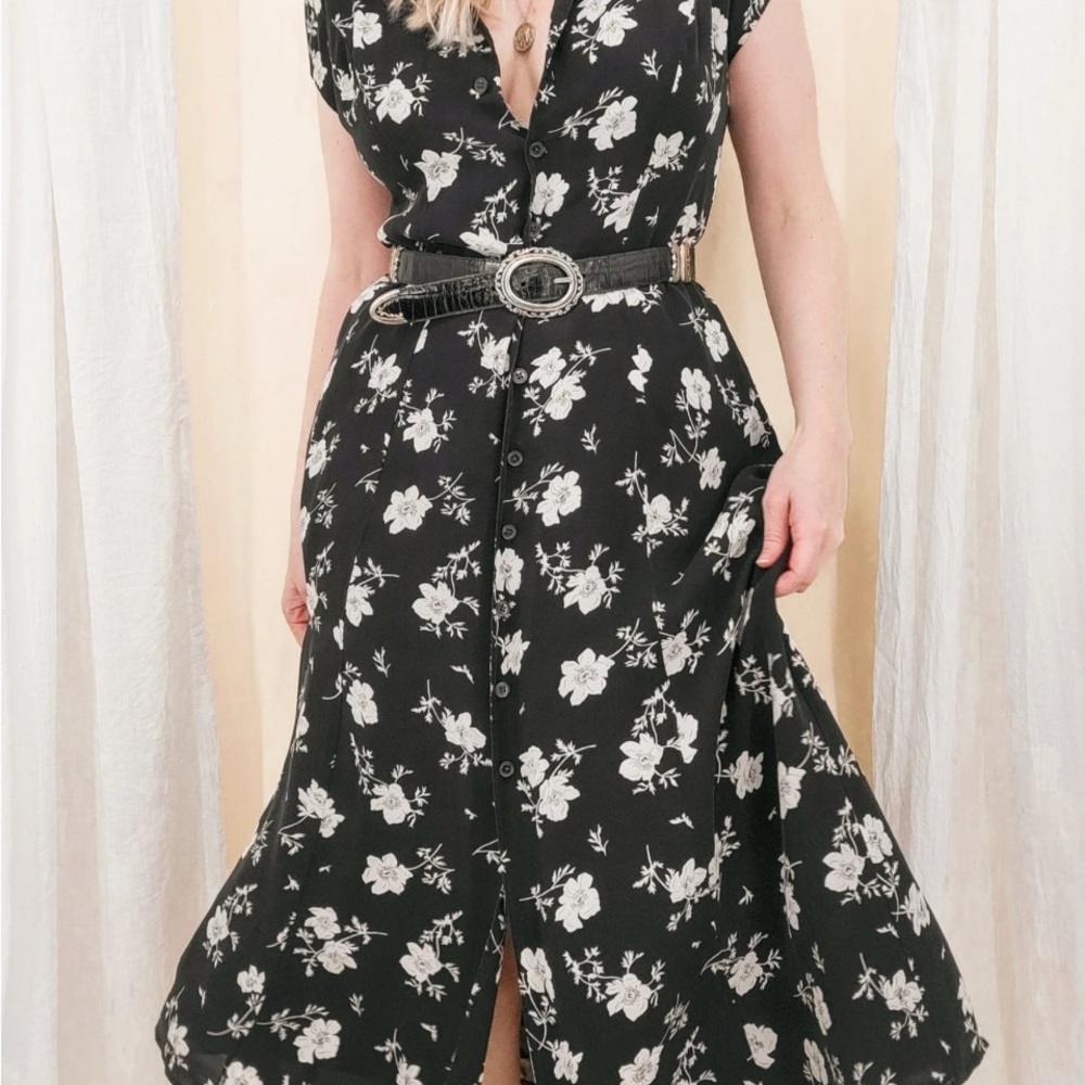 Ralph Lauren Black Floral Maxi Dress